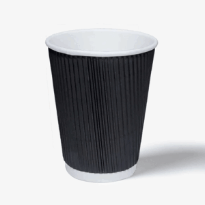 Black Rippled Cup